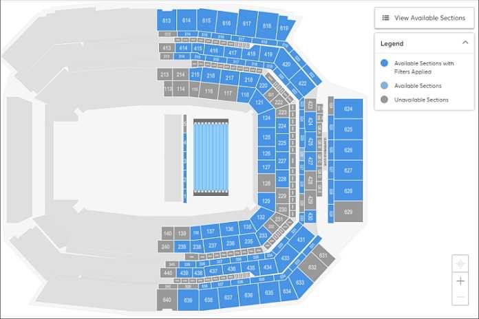 Individual Tickets - Amalie Arena Seating Chart With Rows And Seat