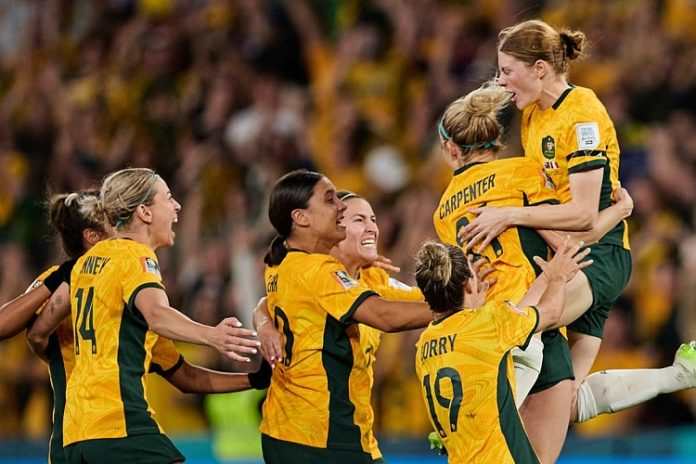 tsx pix 2023-813 matildas win WWC qtrs (TheMatildas)