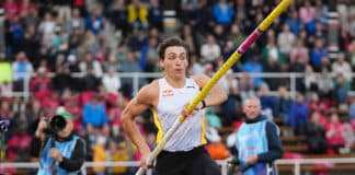 ATHLETICS: Duplantis gets world record no. 15 at his own meet in Uppsala, Sweden, at 6.31 m (20-8 1/2); will he ever catch Bubka?