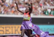 ATHLETICS: Jepchirchir outlasts Assefa for women’s marathon World Champs gold on final lap in Tokyo; Ingebrightsen, Koech out of men’s 1,500 m