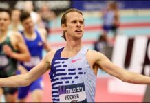 ATHLETICS: Hocker wins featured Millrose Games two-mile, as Myers and Hiltz take fast Wanamaker Mile titles among four world leads