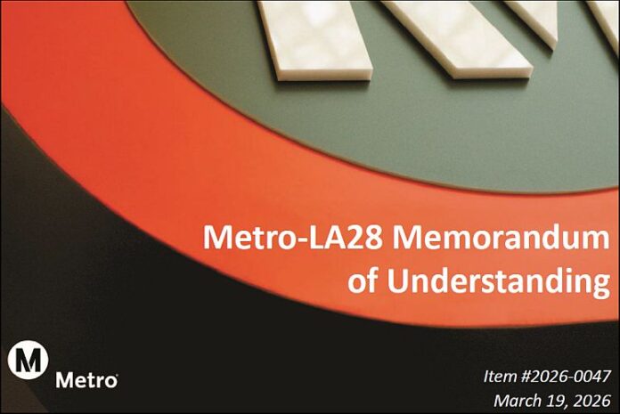 LOS ANGELES 2028: LA28 “Memorandum of Understanding” with Metro says transit agency will offer service up to the amount of money it receives LOS ANGELES 2028: LA28 “Memorandum of Understanding” with Metro says transit agency will offer service up to the amount of money it receives