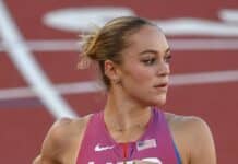 ATHLETICS: Former NCAA and U.S. sprint champ Abby Steiner sues Puma and Mercedes Benz over injuries caused by shoes