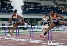 ATHLETICS: Eight world leads in Diamond League opener in China, including U.S. hurdles wins for Britt and Russell!
