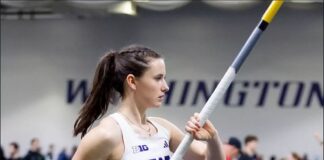 ATHLETICS: Hodge stuns with 10.63 women’s 100 m for Georgia in NCAA qualifying; Amanda Moll clears collegiate vault record!